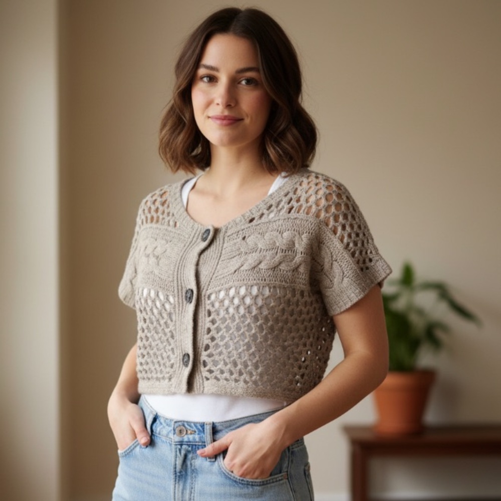 T Los Angeles cropped sweater